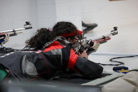 Rifle team sets second-best match score in win over Buford